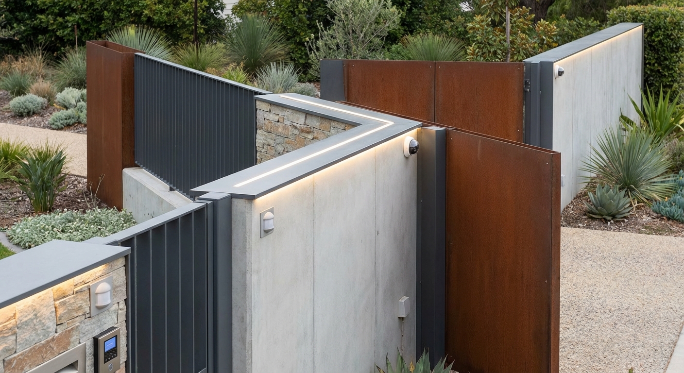 Modern garden wall security system